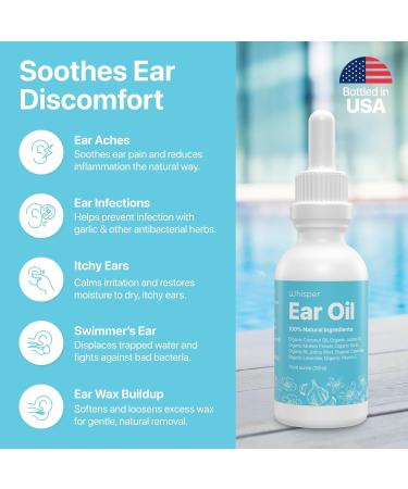Ear Oil Drops | Garlic Mullein Ear Drops for Clogged Ears Ear Infection Ear Wax Removal Drops Itchy Ears & Earache Drops | Swimmers Ear Drops For Swimmers | Sweet Oil For Ears | Ear Tinnitus Relief - Buy Online on GoSupps.com