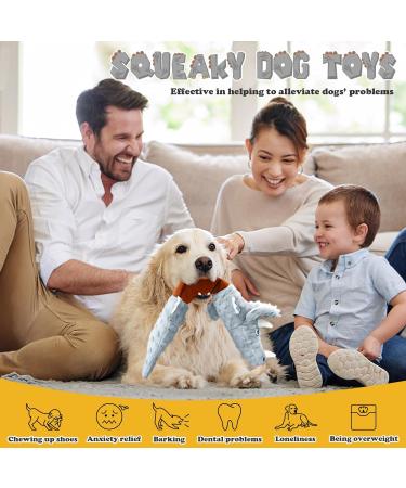 Rosaui Triceratops Dog Toys - Interactive Squeaking Plush Toys for Large Medium & Small Dogs - Best International Shipping - Buy Online on GoSupps.com