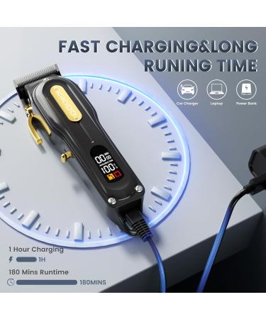 Professional Cordless Hair Clippers for Men | Rechargeable Beard Trimmer & Hair Cutting Set with LED Display - Ideal Gifts for Men - Buy Online on GoSupps.com