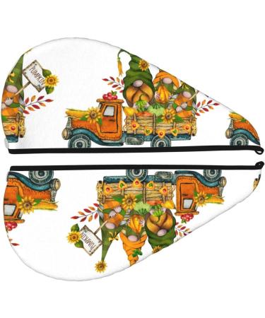 Thanksgiving Truck Hair Towel Wrap - Quick Dry Hair Turban with Button | Premium Hair Drying Towel - Buy Online on GoSupps.com