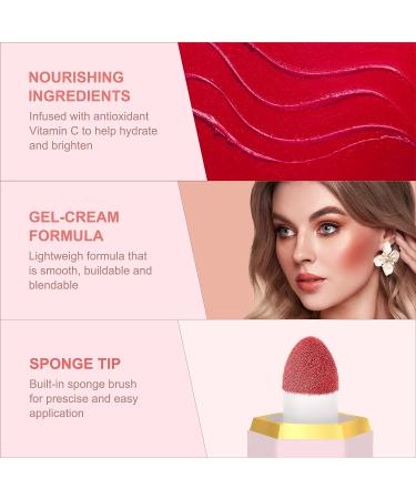 AOLAILIYA Liquid Blush Makeup | High-Pigmented Cheek Tint Stick for Women | Long-Wearing & Waterproof Formula | Natural Glossy Finish - Buy Online on GoSupps.com