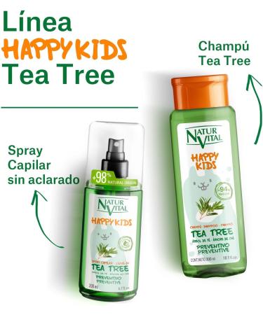  NaturVital NaturVital Happy Kids Tea Tree Children's Shampoo with certified natural and hypoallergenic organic tea extract free from parabens colorants and silicones 300 ml - Buy Online on GoSupps.com