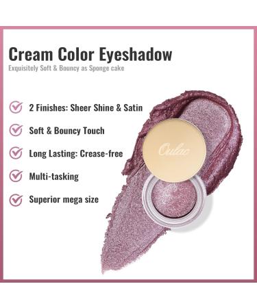 Oulac Metallic Rose Golden Cream Eyeshadow - Moisturizing Formula, Highly Pigmented, Waterproof - 0.42 oz - Lustering (12) - Buy Online on GoSupps.com