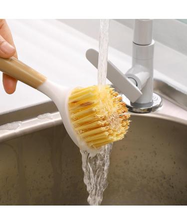 Kitchen Brush - Counter Cleaning Scrubber with Long Handle | Multifunctional Oil- Pots Brushes for Washing Faucets Pans Stoves Home Use - Buy Online on GoSupps.com