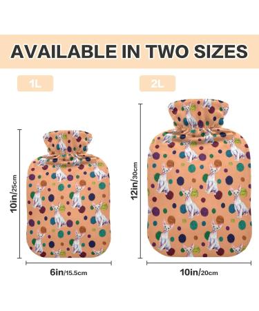 Hot Water Bottle 2L with Cover - Sphinx Cat Design for Pain Relief & Winter Warmth | Free International Shipping - Buy Online on GoSupps.com