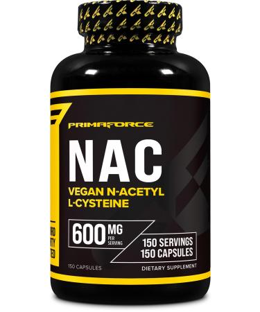 Primaforce NAC Vegan N-Acetyl L-Cysteine Supplement (600 mg) 150 Capsules