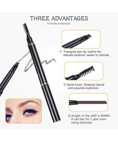 Hocosy 8-PC Eyebrow Care Set - Brown Pencil Comb Tweezers Razors Brushes & Scissors - Perfect for Flawless Eyebrows - International Shipping Available - Buy Online on GoSupps.com