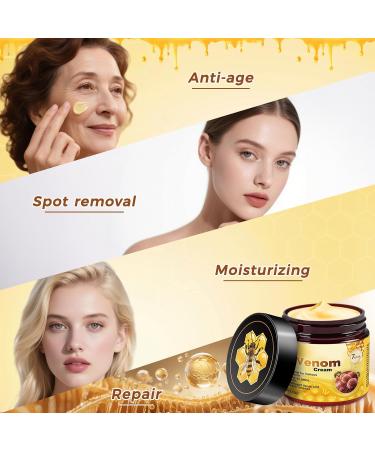 Bee Venom Skin Treatment Cream Professional Repair & Wrinkle Care Formula Face & Body Use Reduces Blemishes & Supports Joint Wellness for Hands Back and Knees (2PCS) - Buy Online on GoSupps.com