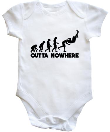 Hippowarehouse Outta nowhere Wrestling baby vest bodysuit (short sleeve) boys girls