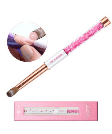 Yasterd 100% Pure Kolinsky Size 10 Acrylic Nail Brush with Pink Rhinestone Metal Handle - Professional Manicure Tool for Acrylic Application - Buy Online on GoSupps.com
