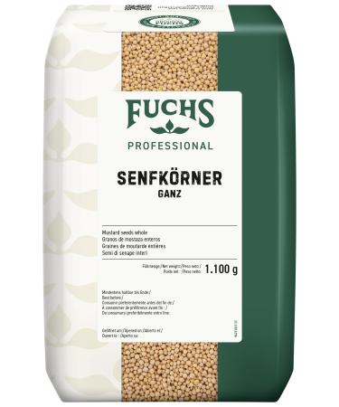 Fuchs Professional - Graines de moutarde enti res | Pour les marinades soupes et sauces au mortier | Qualit professionnelle pour les gros consommateurs | 1 1 kg dans un sac