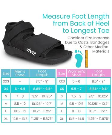 Vive Post Op Shoe - Lightweight Medical Walking Boot with Adjustable Strap - Orthopedic Recovery Cast Shoe for Post Surgery Fractured Foot (X-Small (Pack of 1)) - Buy Online on GoSupps.com