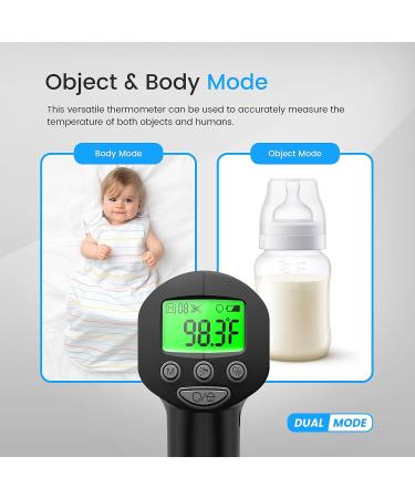 F-Doc Forehead Thermometer v2X Black - Medical Grade Infrared No Touch Temporal Laser Gun for Adults and Kids - Indoor/Outdoor Safe - Non-Contact Touchless - 1s Results - Buy Online on GoSupps.com