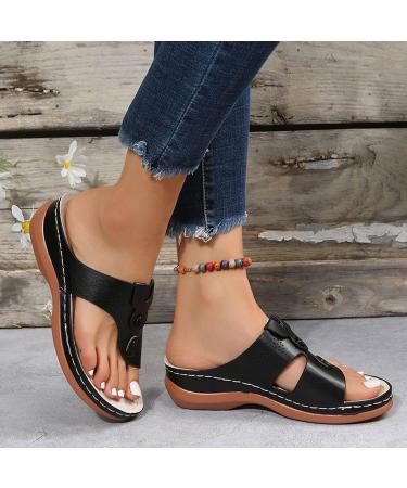 Bunion Corrector Sandals for Women - Pain Relief for Hallux Valgus | Size 5.5 Black - Buy Online on GoSupps.com