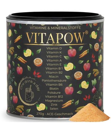 Multivitamin powder + magnesium zinc & selenium - Vitamins A -Z high -dose - strengthening immune system - high -quality micronutrients - without adding sugar - vegan - made in Germany - ACE taste - Buy Online on GoSupps.com