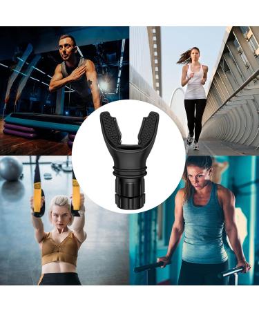 Portable Breathing Exercise Device - Adjustable Resistance Respiratory Muscle Trainer | Easy to Clean (Black - Buy Online on GoSupps.com
