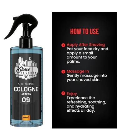 the shave factory Pump Spray After Shave Cologne - Aftershave Cologne Aftershave For Men (09 Aegean) - Buy Online on GoSupps.com