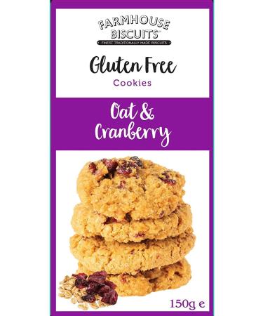 Farmhouse Luxury Biscuits Gluten Free Cookies Selection - Choc Chip & Hazelnut Lemon & White Choc Chip and Oat & Cranberry 150g each Gifting for Hampers - Buy Online on GoSupps.com