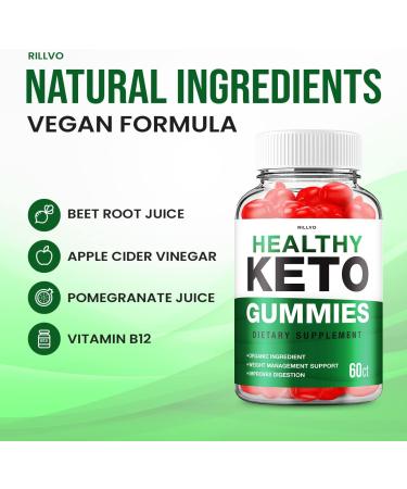 Healthy Keto ACV Gummies - Apple Cider Vinegar Tank Dietary Supplement (60 Gummies) - Buy Online on GoSupps.com
