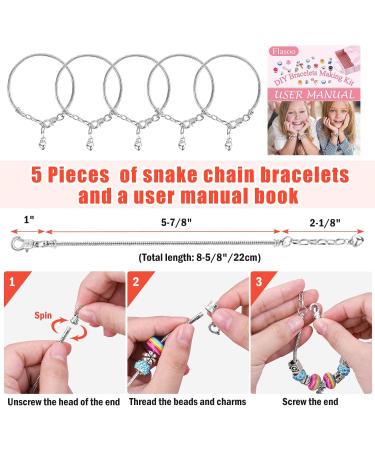 Flasoo 85PCs Bracelet Making Kit for Girls - DIY Charm Bracelets with Beads and Jewelry Charms - Perfect Craft Gift for Teen Girls - Buy Online on GoSupps.com