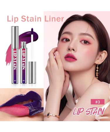 3 Couleurs Crayon a Levre Lip Stain Peel Off Peel Off Lip Stain Crayon L vres Tattoo Imperm able Longue Dur e et Pigment Peel Off Lip Tint Stain Rose - Buy Online on GoSupps.com