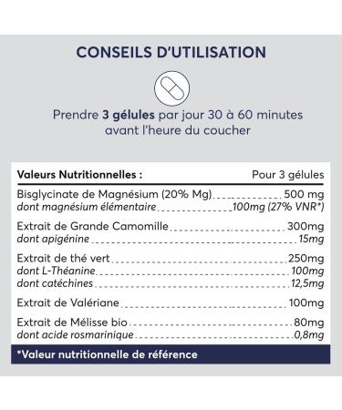 Sleep Formula | Melatonin-Free Sleep Supplement - Magnesium Bisglycinate L-Theanine Apigenin Valerian Lemon Balm Organic - Natural and Fast Sleep - 100% French - Buy Online on GoSupps.com