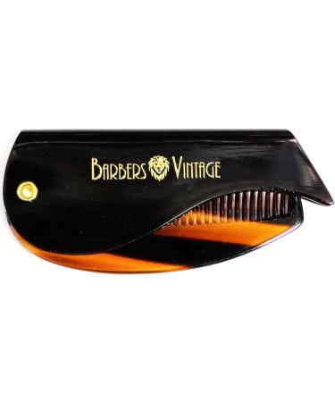Barbers Vintage Tortoise Shell Folding Comb - Handmade Pocket Comb for Men - Beard & Moustache Grooming - Small - Buy Online on GoSupps.com