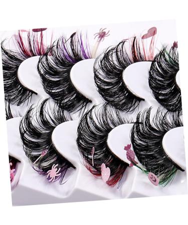 FRCOLOR 7 Pairs false eyelashes cosplay lashes lash extension cluster lashes false lash curl lash clusters women lashes with color makeup eyelashes extend artificial fiber make up - Buy Online on GoSupps.com