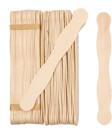 Wooden 8 Fan Handles Wedding Programs or Paint Mixing Pack 100 Jumbo Craft Popsicle Sticks for Auction Bid Paddles Wooden Wavy Flat Stems for Any DIY Crafting Supplies Kit by Woodpeckers Natural/Unfinished Pack of... - Buy Online on GoSupps.com