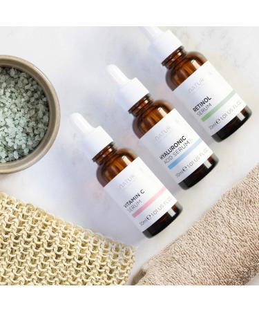 PraNaturals Skin Perfector Face Serum Kit 3x30ml Hyaluronic Acid Retinol & Vitamin C Face Care Anti Ageing Lotion Reduces fine lines and wrinkles Enriched with natural oils and vitamins - Buy Online on GoSupps.com
