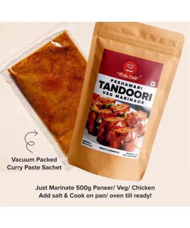 EL The Cook Tandoori Veg Marinade | Smoky & Spicy Indian Spice Seasoning Paste/Rub for Paneer/Vegetable Grill/BBQ | Simply coat and Cook | Vegetarian Gluten Free | 1.7oz 5 Pack Tandoori Vegetarian - Buy Online on GoSupps.com