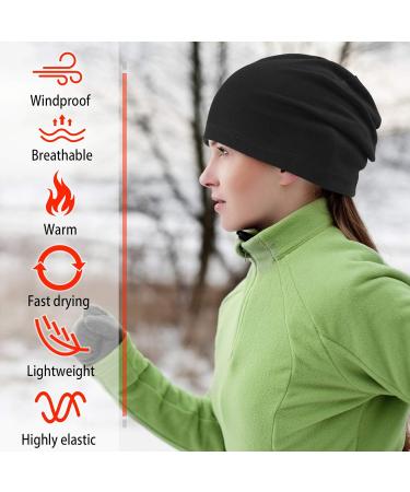 Hasagei Sports Caps - Breathable & Comfortable Beanie Hats for Men & Women | Windproof Running Skiing Cycling & Motorcycling Gear - 28*2cm Black - Buy Online on GoSupps.com