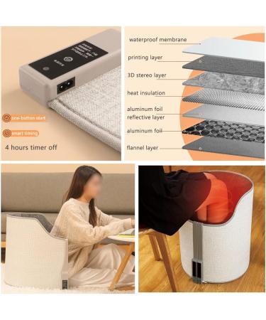 AXTMR Round Foot Warmer for Office - 45 Heating Pad Under Desk - Gray 127*50cm - International Shipping Available - Buy Online on GoSupps.com