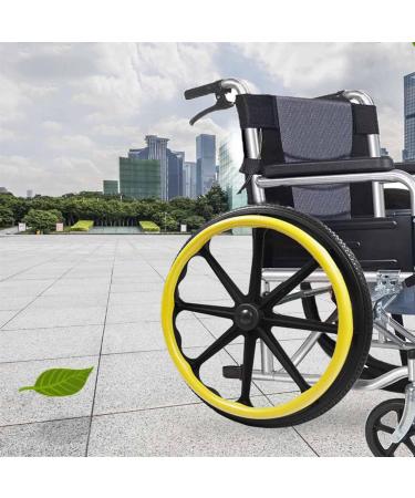 Silicone Wheelchair Push Rim Covers 1 Pair 20/22/24in Silicone Wheelchair Push Rim Covers Non-Slip Wear-Resistant Hand Push Protective Cover for All Wheelchairs Rear Wheel Grips(Yellow 22in) 22in Yellow