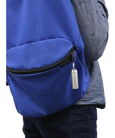 SHD Waterproof Pill Box Keychain - Stainless Steel Single Chamber Organizer for Outdoor Travel & Camping - Buy Online on GoSupps.com