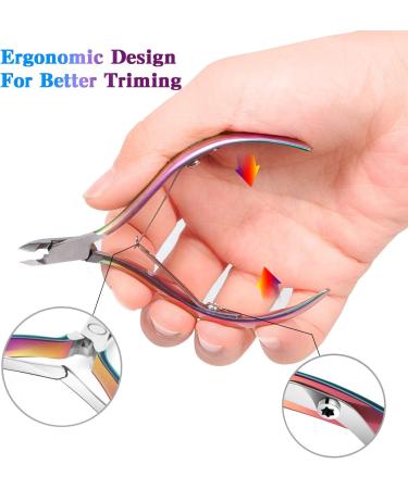 Professional Cuticle Cutter Set by RONAVO | Nail Cuticle Remover Tool with Cuticle Pusher, Nipper, Scissors, and Trimmer - Buy Online on GoSupps.com