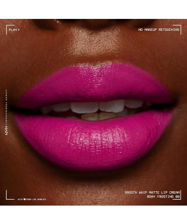 NYX Smooth Whip Matte Lip Cream - Bday Frosting (Violet Red) 09 | Long Lasting & Vegan Liquid Lipstick - Buy Online on GoSupps.com