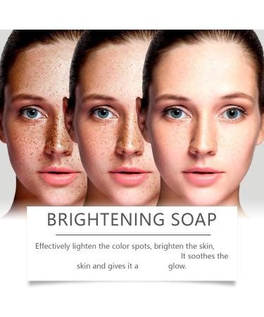 YOENBG Natural Turmeric Soap with Kojic Acid and Lemon Deep Cleansing Whitening and Moisturizing Face and Body Soap for Dark Spots Tightening Pores 3 - Buy Online on GoSupps.com