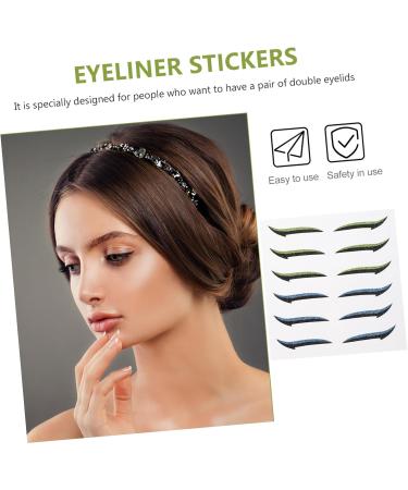 POPETPOP 12 Pairs Glitter Eyeliner Double Eyelid Tapes Double Eyelid Strips Eye Makeup Tools Eyeliner Decal Invisible Eye Line Strips Flash Miss Skin Patch Sticker - Buy Online on GoSupps.com