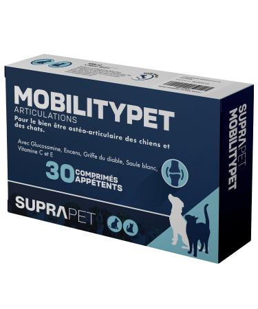 Suprapet Joints Dogs and Cats - Bone and Cartilage Support 30 tablets - Natural complementary food with Boswelia Glucosamine, Chondroitin, MSM and Devil's Claw, Vitamin C