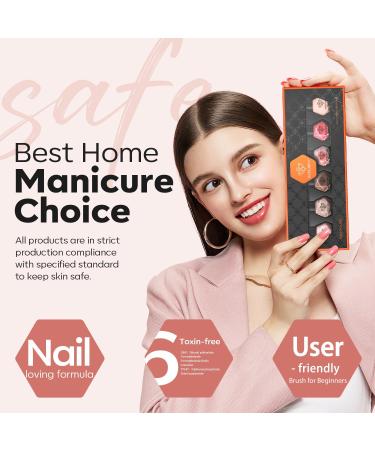 Modelones Jelly Nail Polish Set - 6 Sheer Nude Colors for DIY Nail Art | Quick Dry Natural Red Pink Brown | Perfect Gift for Women & Moms - Buy Online on GoSupps.com