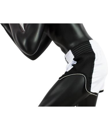 Faitex Slim Cut Muay Thai Boxing Shorts - White (Large) - Buy Online on GoSupps.com