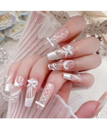 3D Bow Nail Charms 24PCS Gold Silver Pink White Bow Tie Pearl Nail Art Charms Nail Rhinestones Gems Nail Art Bows for Nail Art Design Decorations DIY Crafts Jewelry Accessories (Pattern A) - Buy Online on GoSupps.com