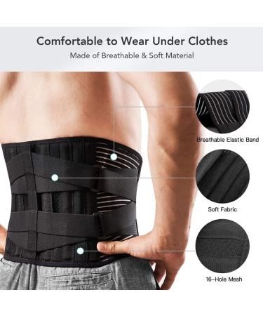 Buy Adjustable Back Support Belts for Lumbar Spine | Orthopedic Corset for Men & Women | Relief from Back Pain | XXL Black Waist Trainer Fajas Klammer - Buy Online on GoSupps.com