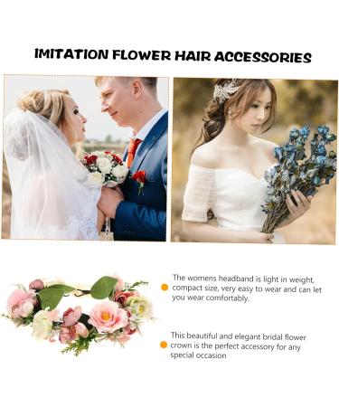 Yardenfun Fabric Flower Hair Accessories Flower Headdress Women Headdress Creative Hair Band Hair Bands Wedding Hair Accessories Wedding Headband Hair Headbands Women Bride Headbands - Buy Online on GoSupps.com