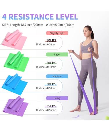 4-Set Fitness Straps & Resistance Bands - 2m Gymnastics Tapes for Yoga Pilates Strength Training for Men & Women - Buy Online on GoSupps.com