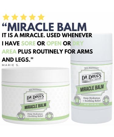 Dr. Doug's Original Miracle Balm Hydrating All-Natural & Toxin-Free Skin Care | Organic Handmade Balm for Dry Itchy Skin | Cruelty-Free & Paraben-Free Formula 8 Ounce (Pack of 1) - Buy Online on GoSupps.com
