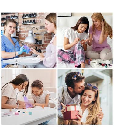 Lophe UV Lamp for Gel Nails - Flexible Swan Neck LED Nail Dryer Mini Rotatable Design Safety Clip Compatible with All Gel Nail Polish - Silver - Buy Online on GoSupps.com