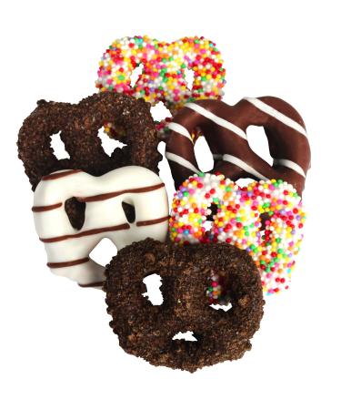 Hazel & Creme Chocolate Mini Pretzel Gift Basket - Gourmet Food Arrangement - 56 Piece Set - Buy Online on GoSupps.com