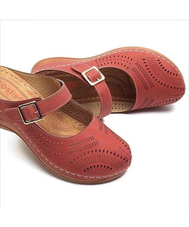 European Style Orthopedic Wedge Sandals for Women - Navy, Size 8 Wide - Buy Online on GoSupps.com